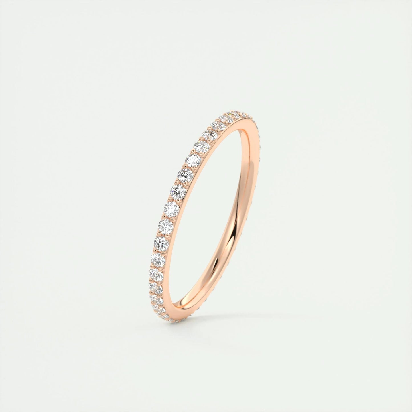 0.37 Round Cut Full Eternity Moissanite Bridal Wedding Band - crownmoissanite