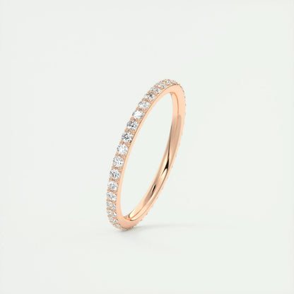 0.37 Round Cut Full Eternity Moissanite Bridal Wedding Band - crownmoissanite