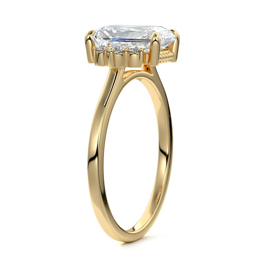Cluster Ring with 2.0 CT Radiant Cut Moissanite