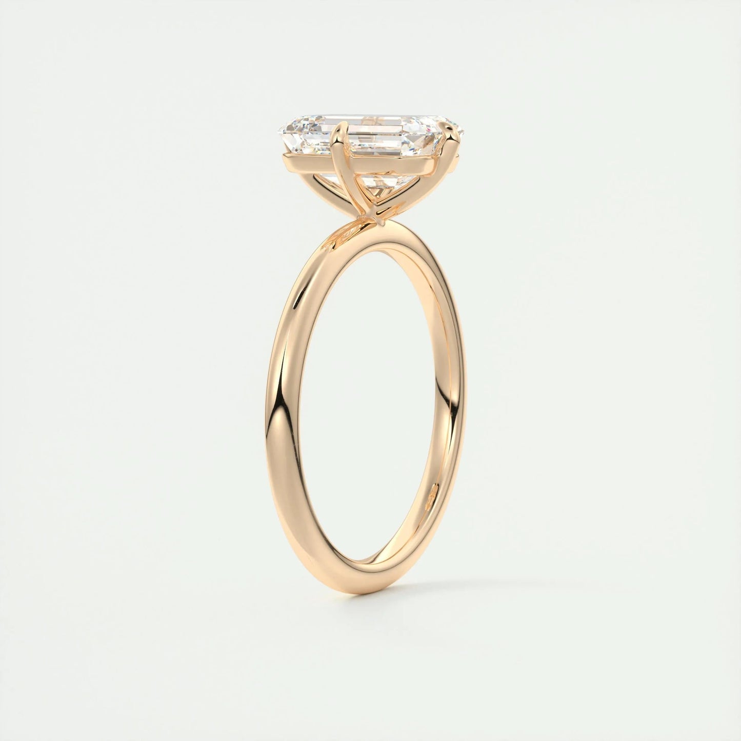 1.91 CT Emerald Cut Solitaire Moissanite Engagement Ring - crownmoissanite