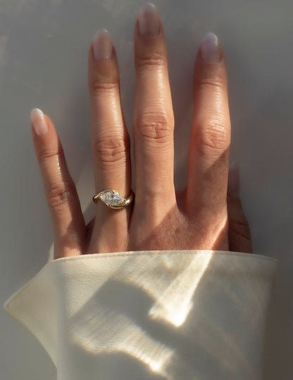 0.50 -1.50 CT Marquise Cut Lab Grown Diamond Solitaire Engagement Ring