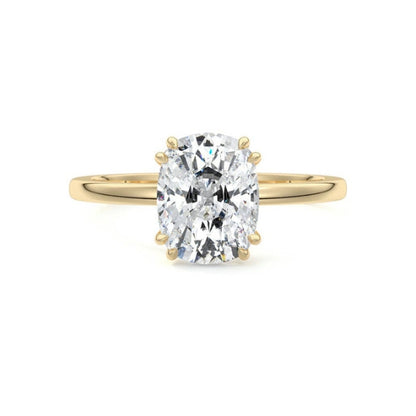 Solitaire Ring with 1.50 CT Cushion Cut Moissanite