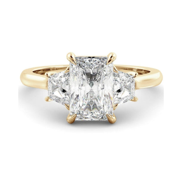 Three Stone Ring with 1.0 CT Radinat Moissanite