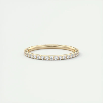 0.37 Round Cut Full Eternity Moissanite Bridal Wedding Band - crownmoissanite