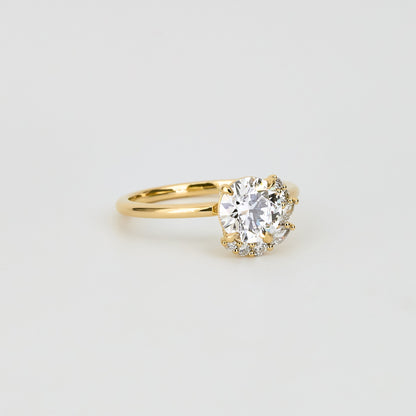 1.24 - 2.50 CT Round Lab Grown Diamond Cluster Engagement Ring