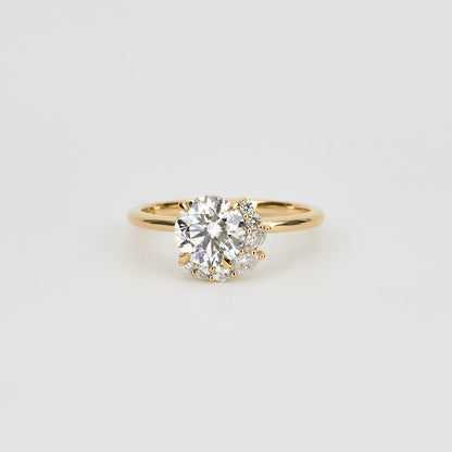 1.24 - 2.50 CT Round Lab Grown Diamond Cluster Engagement Ring