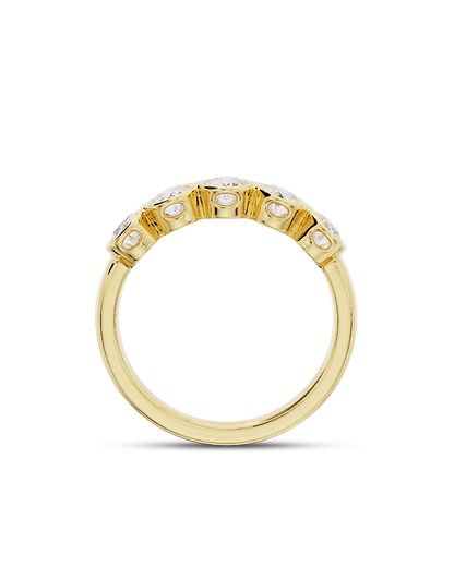 Nadia- Oval Bezel Lab Grown Diamond Wedding Band