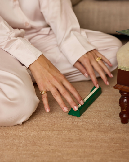 Clover- Oval Signet Lab Grown Diamond Pinky Ring