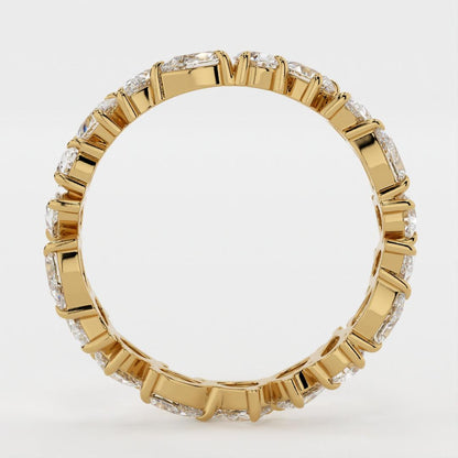Full Eternity Band with 1.0 TCW Pear Cut Moissanite