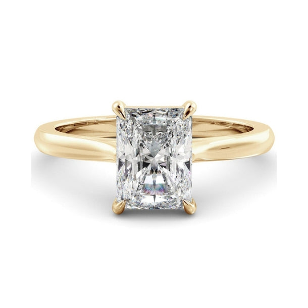 Solitaire Ring with 1.50 CT Radiant Moissanite