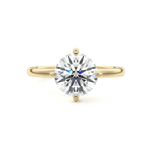 Solitaire Ring with 1.20 CT Round Cut Moissanite