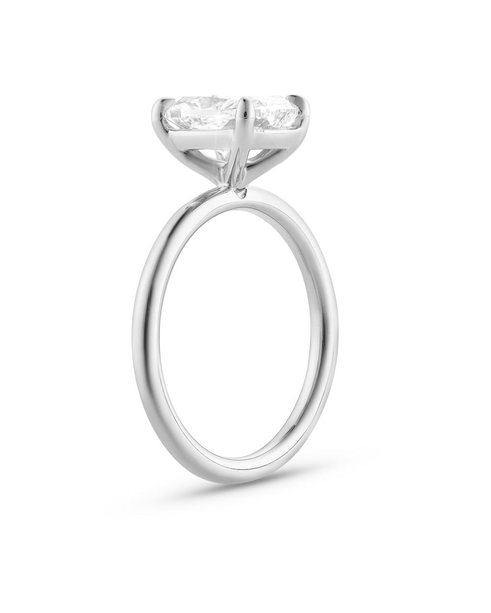 Elvire- Elongated Cushion Solitaire Style Lab Grown Diamond Engagement Ring