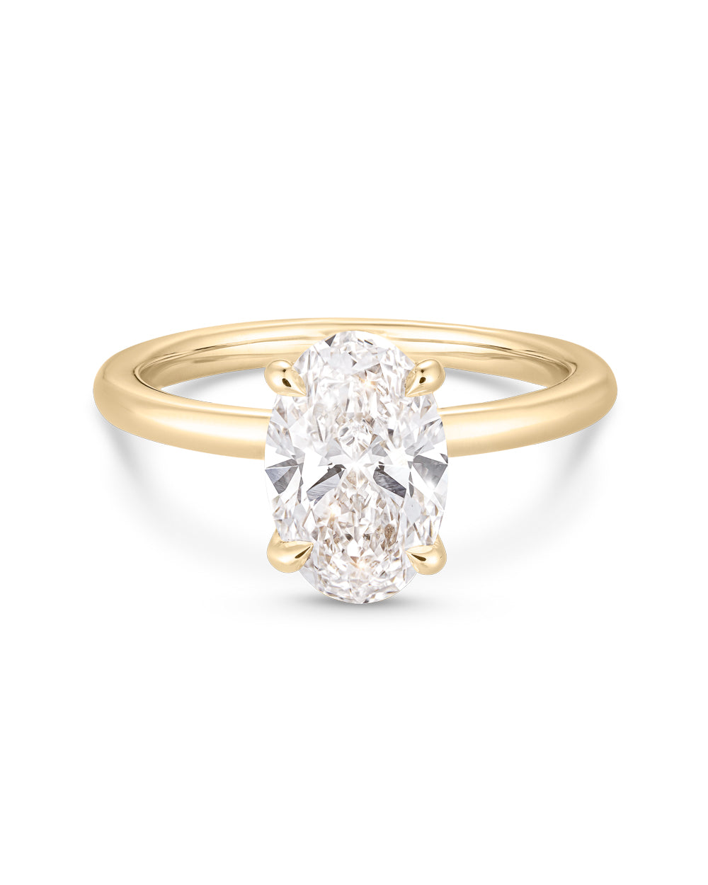 Faustine- Oval Solitaire Style Lab Grown Diamond Engagement Ring