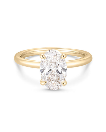 Faustine- Oval Solitaire Style Lab Grown Diamond Engagement Ring