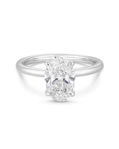 Faustine- Oval Solitaire Style Lab Grown Diamond Engagement Ring