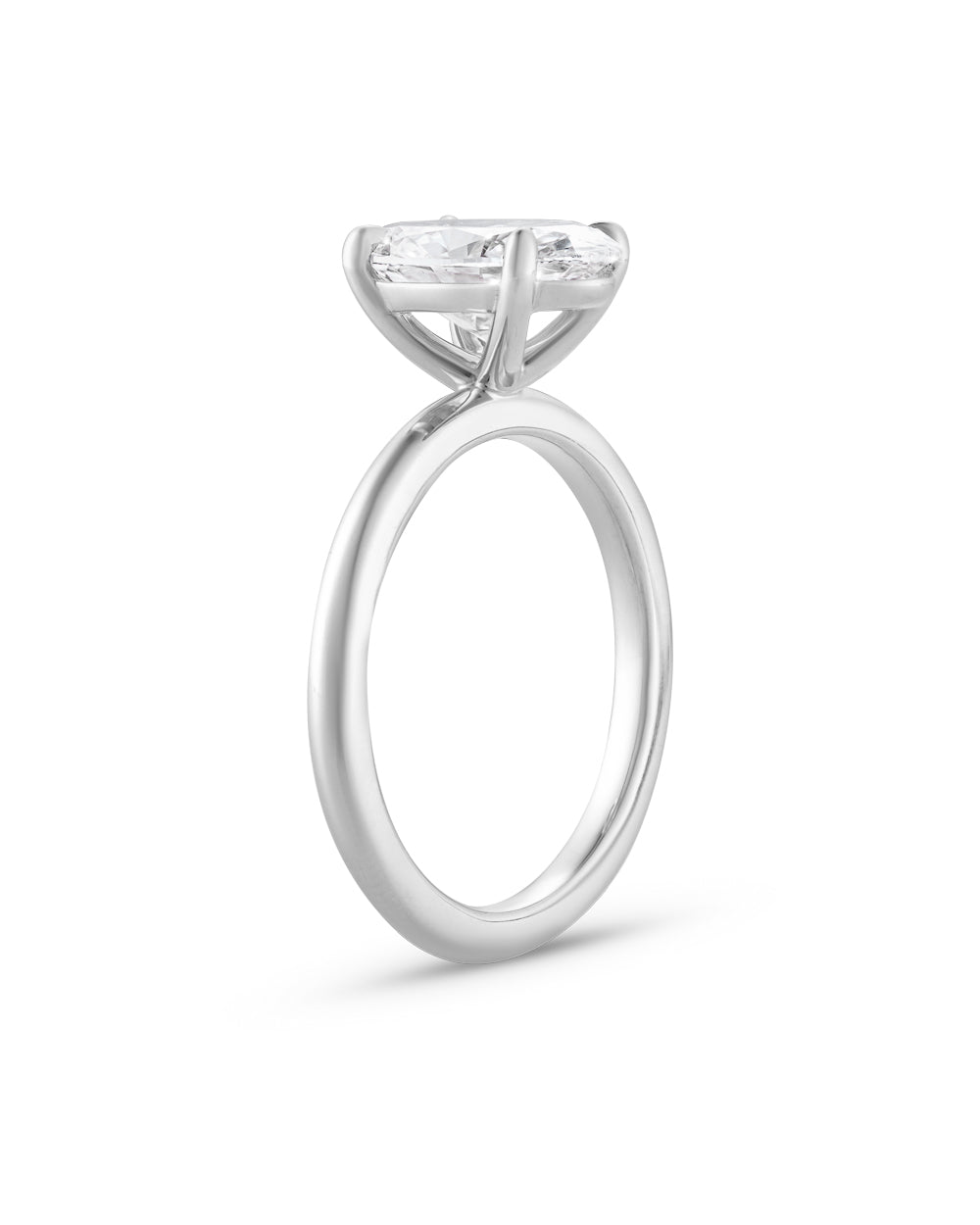 Faustine- Oval Solitaire Style Lab Grown Diamond Engagement Ring