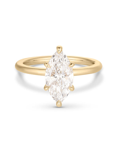Madeleine- Marquise Solitaire Style Lab Grown Diamond Engagement Ring