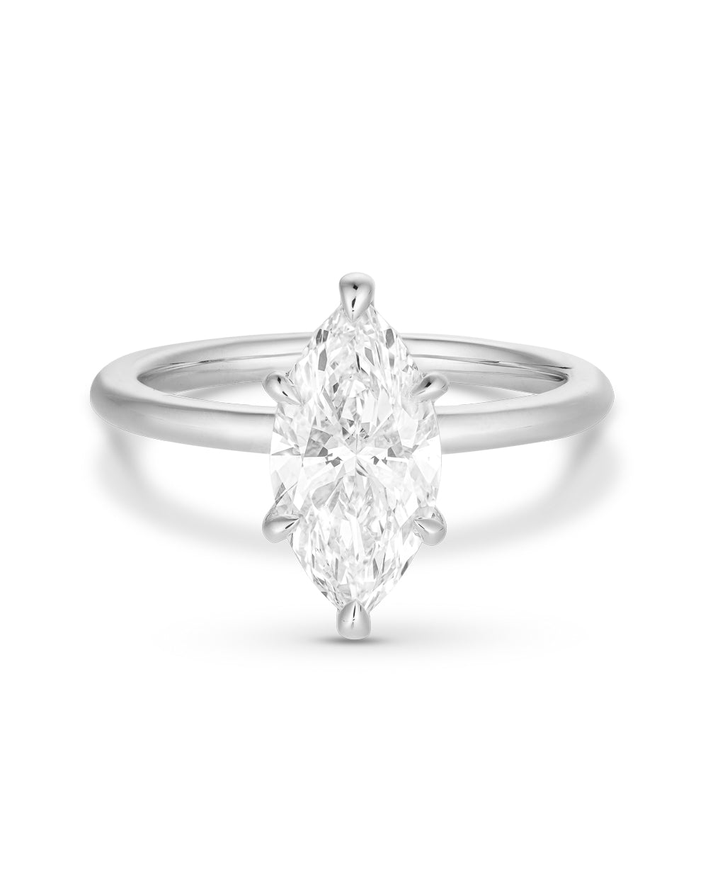 Madeleine- Marquise Solitaire Style Lab Grown Diamond Engagement Ring