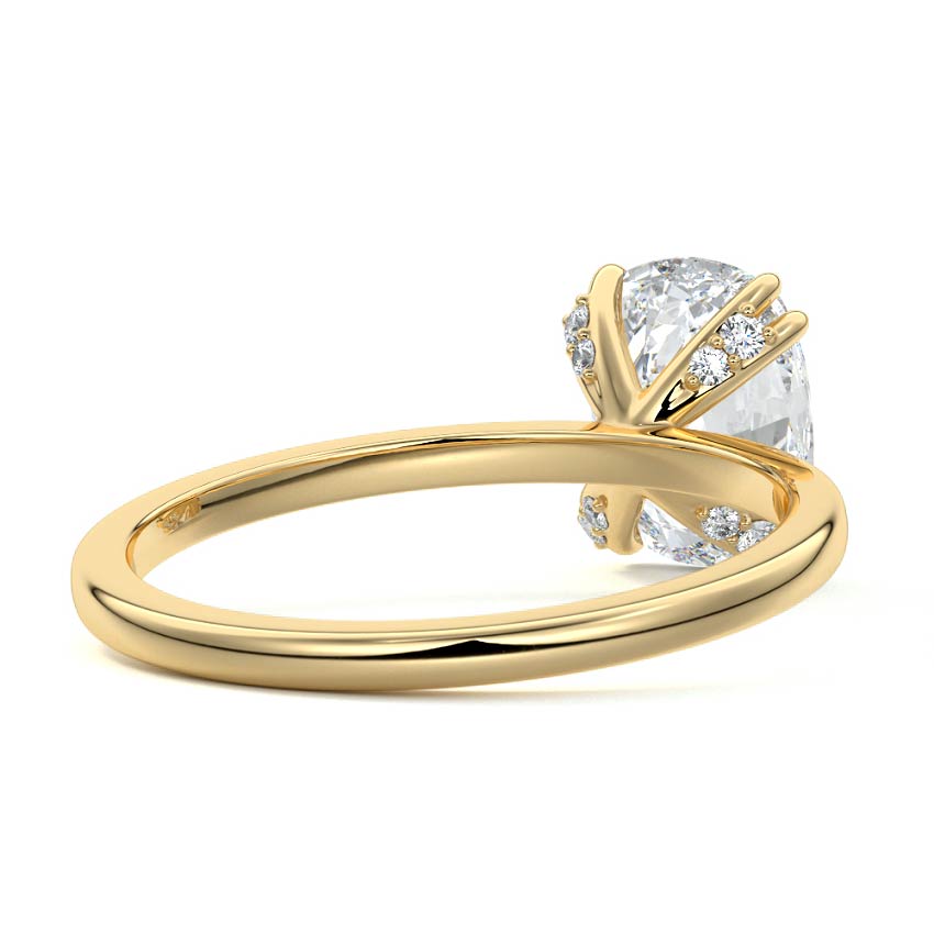 Solitaire Ring with 1.50 CT Cushion Cut Moissanite