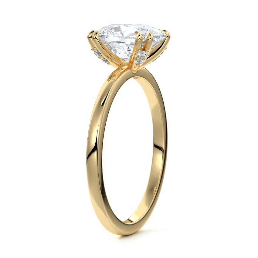 Solitaire Ring with 1.50 CT Cushion Cut Moissanite