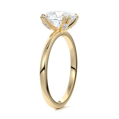 Solitaire Ring with 1.50 CT Cushion Cut Moissanite