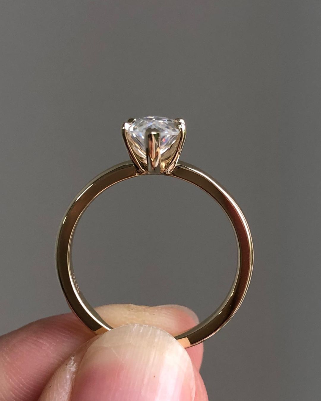 Solitaire Ring with 1.0 CT Marquise Cut Moissanite