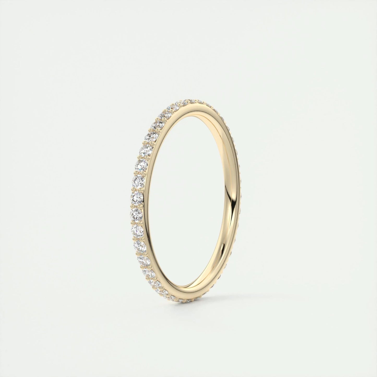 0.37 Round Cut Full Eternity Moissanite Bridal Wedding Band - crownmoissanite
