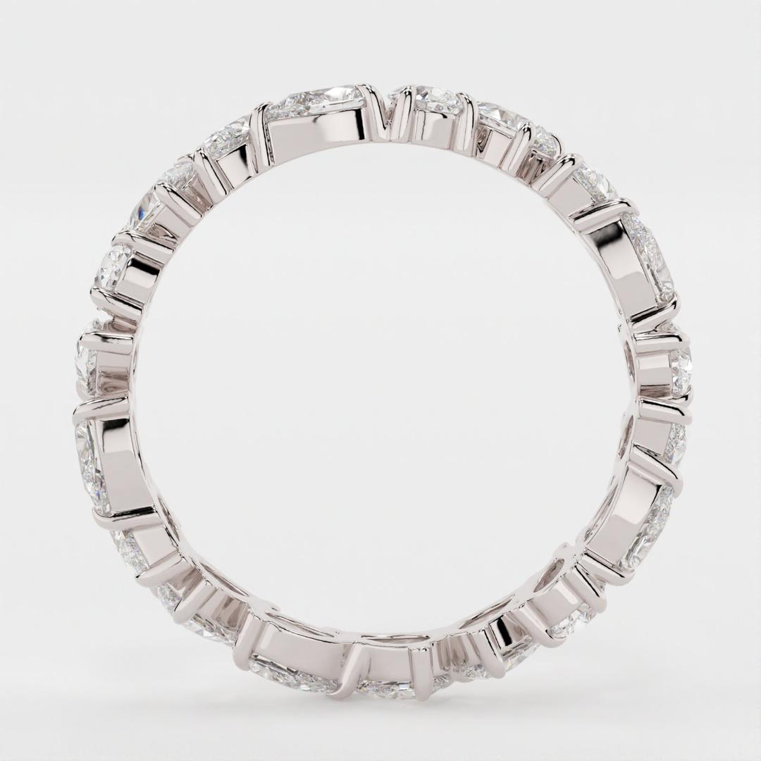 Full Eternity Band with 1.0 TCW Pear Cut Moissanite
