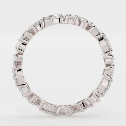 Full Eternity Band with 1.0 TCW Pear Cut Moissanite