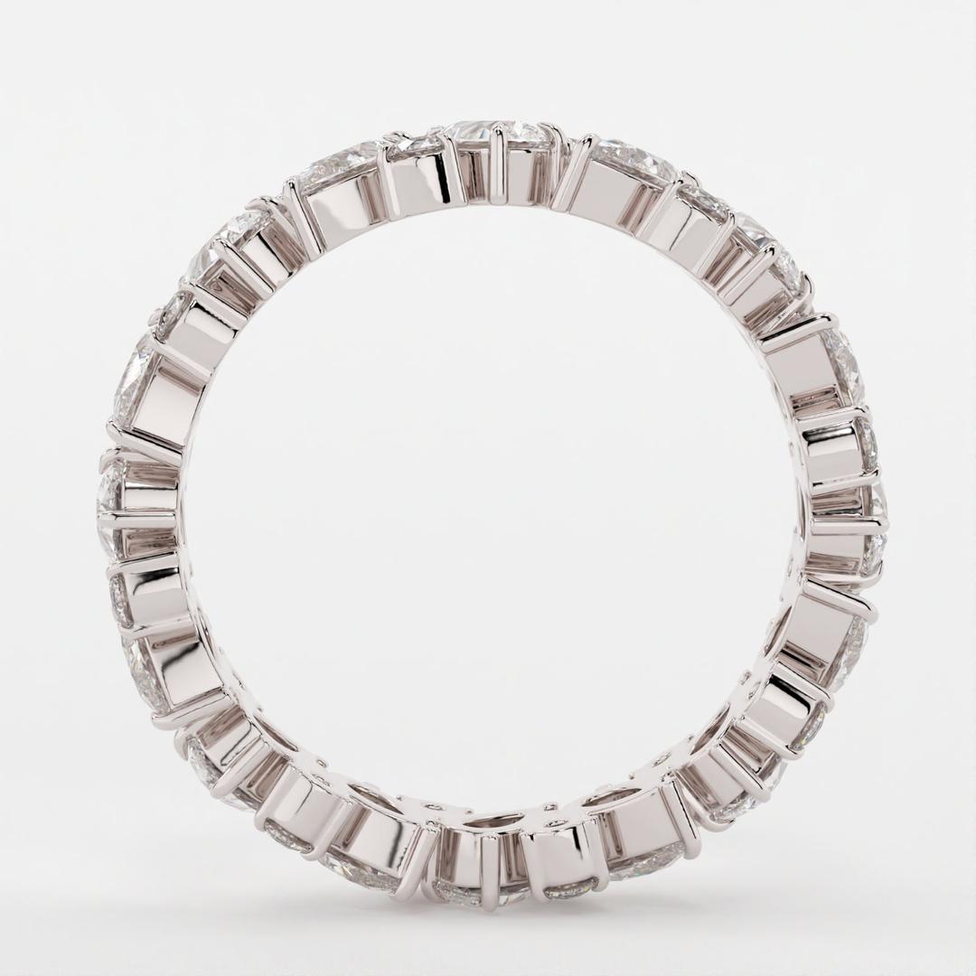 Cluster Band with 1.50 TCW Pear & Round Cut Moissanite