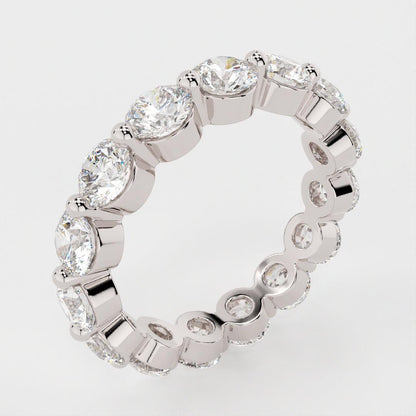 Full Eternity Band with 1.50 TCW Round Cut Moissanite
