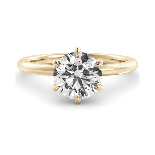 Solitaire Ring with 1.50 CT Round Moissanite