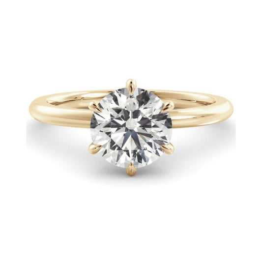 Solitaire Ring with 1.50 CT Round Moissanite