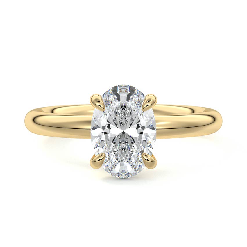 Solitaire Ring with 1.20 CT Oval Moissanite