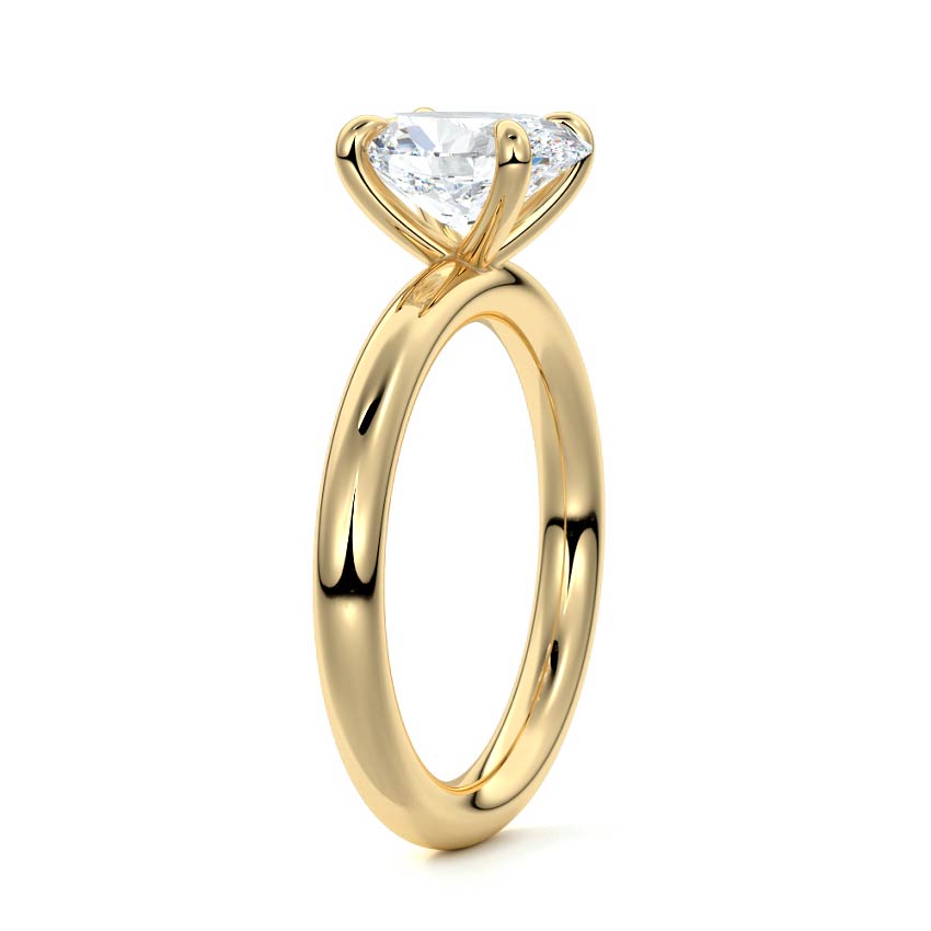 Solitaire Ring with 1.20 CT Oval Moissanite