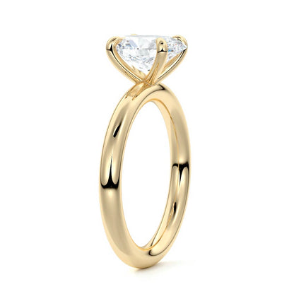 Solitaire Ring with 1.20 CT Oval Moissanite