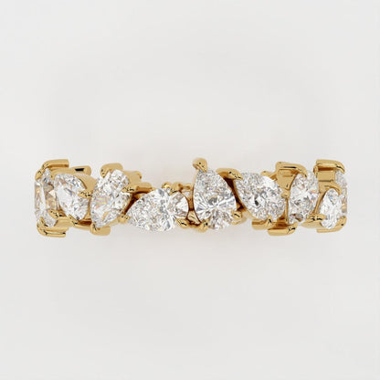 Full Eternity Band with 1.0 TCW Pear Cut Moissanite