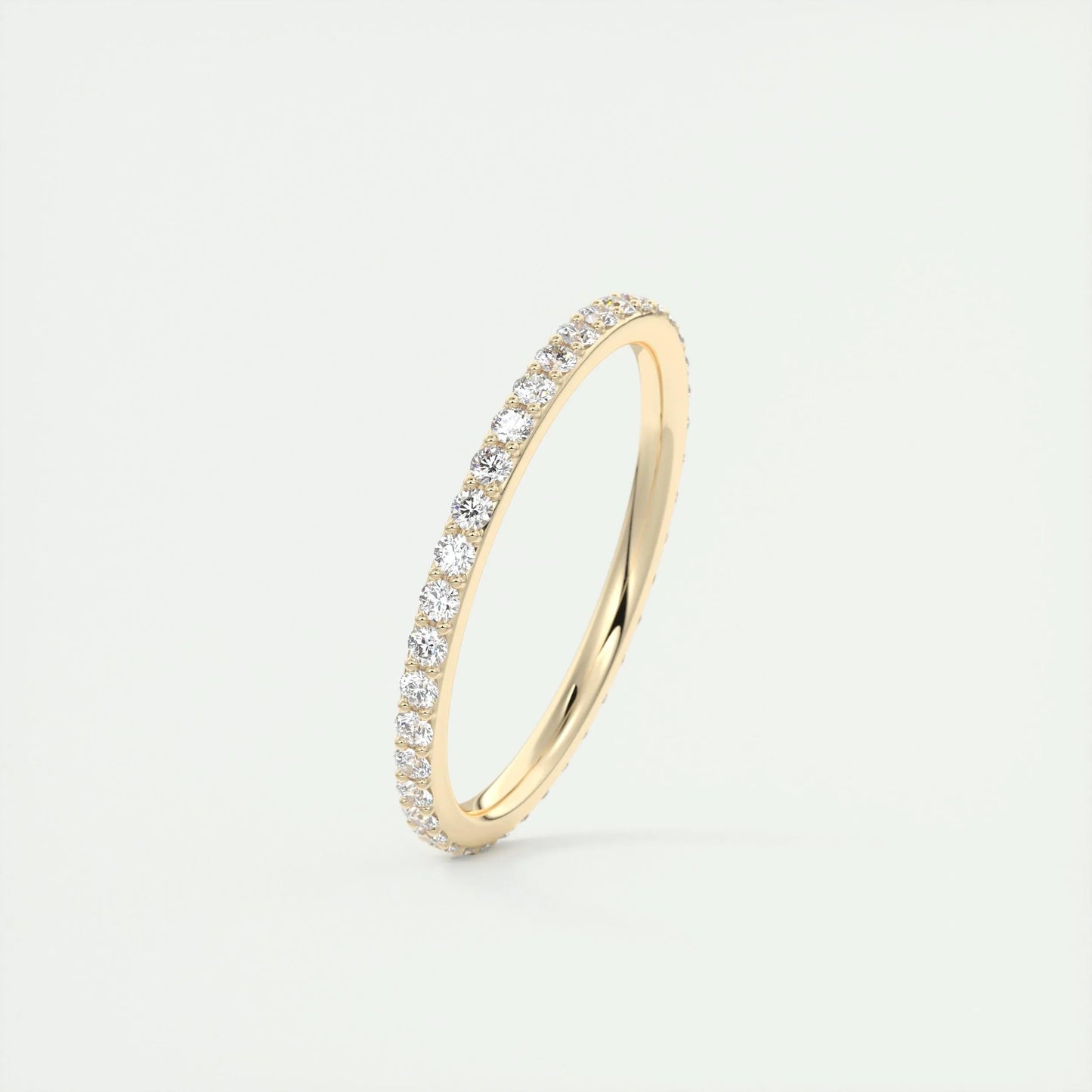 0.37 Round Cut Full Eternity Moissanite Bridal Wedding Band - crownmoissanite