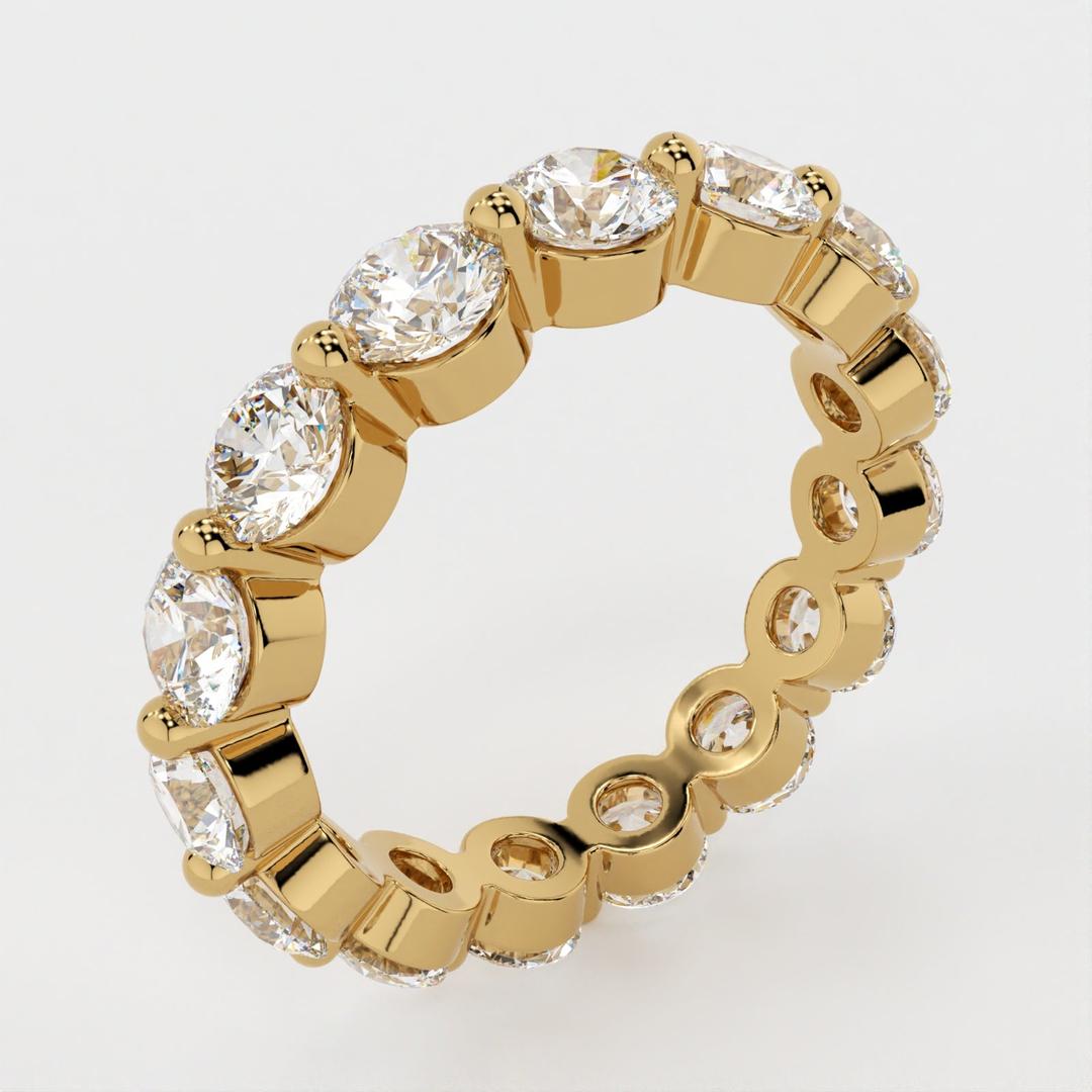 Full Eternity Band with 1.50 TCW Round Cut Moissanite