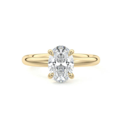 Solitaire Ring with 1.20 CT Oval Moissanite