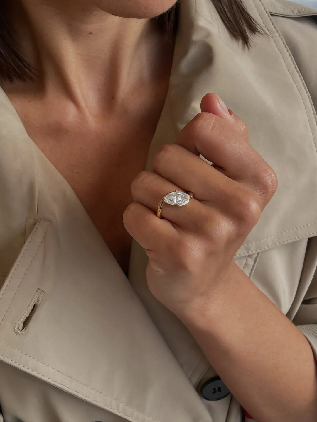 Sabine- Marquise Rapture Solitaire Style Lab Grown Diamond Engagement Ring
