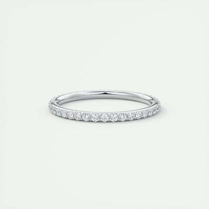 0.37 Round Cut Full Eternity Moissanite Bridal Wedding Band - crownmoissanite