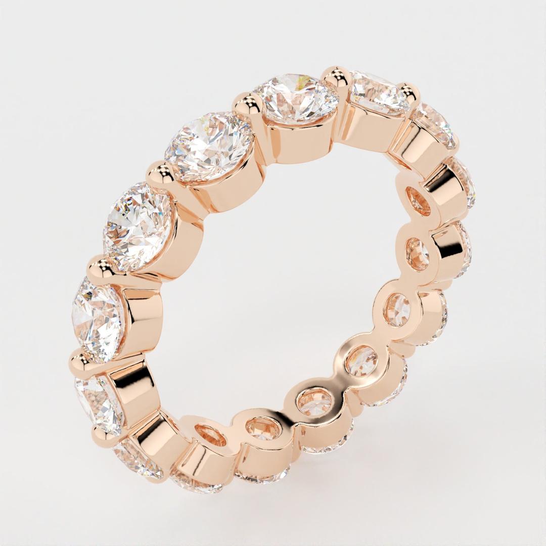 Full Eternity Band with 1.50 TCW Round Cut Moissanite