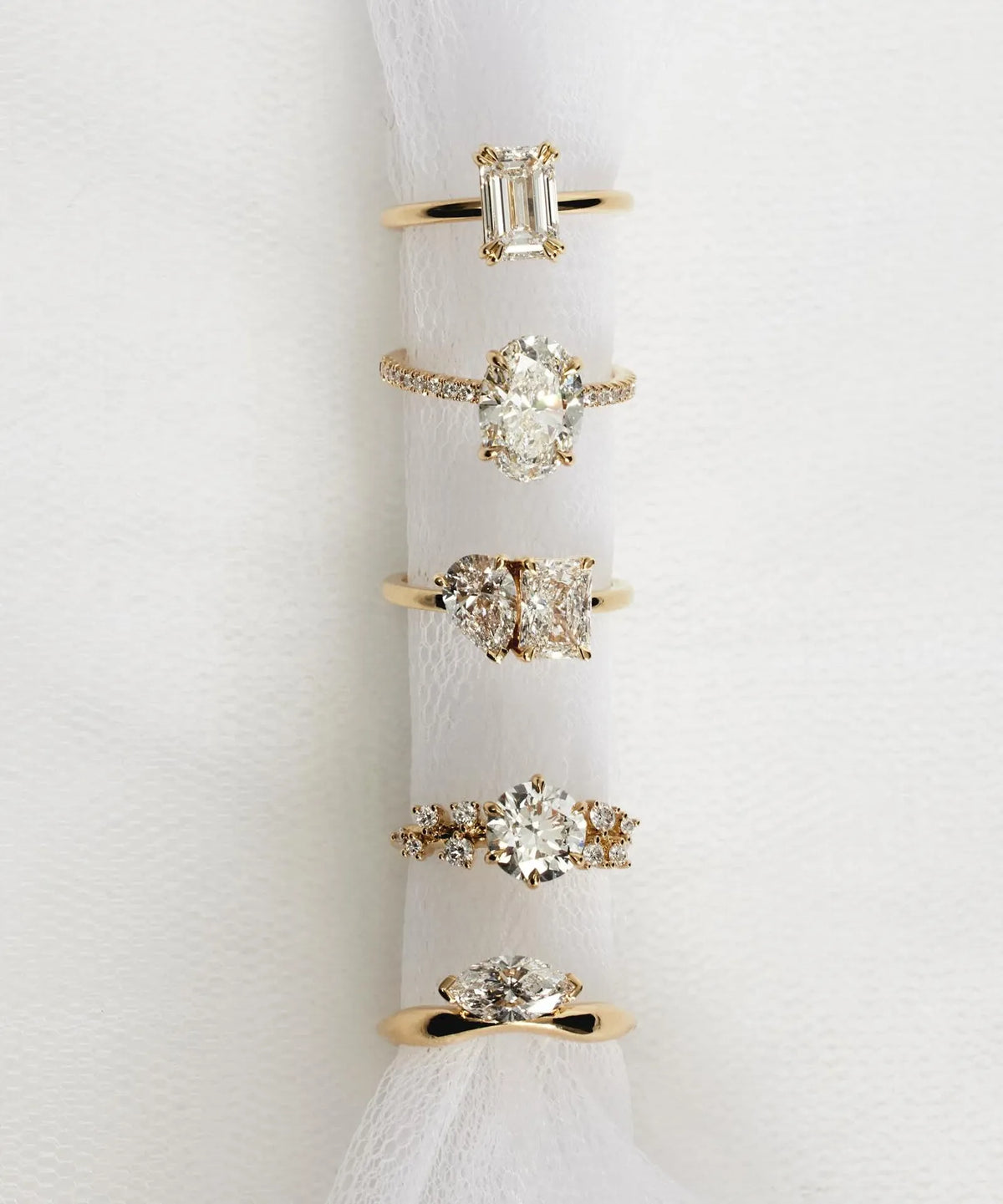 Cosette- East West Marquise Solitaire Signet Style Lab Grown Diamond Engagement Ring