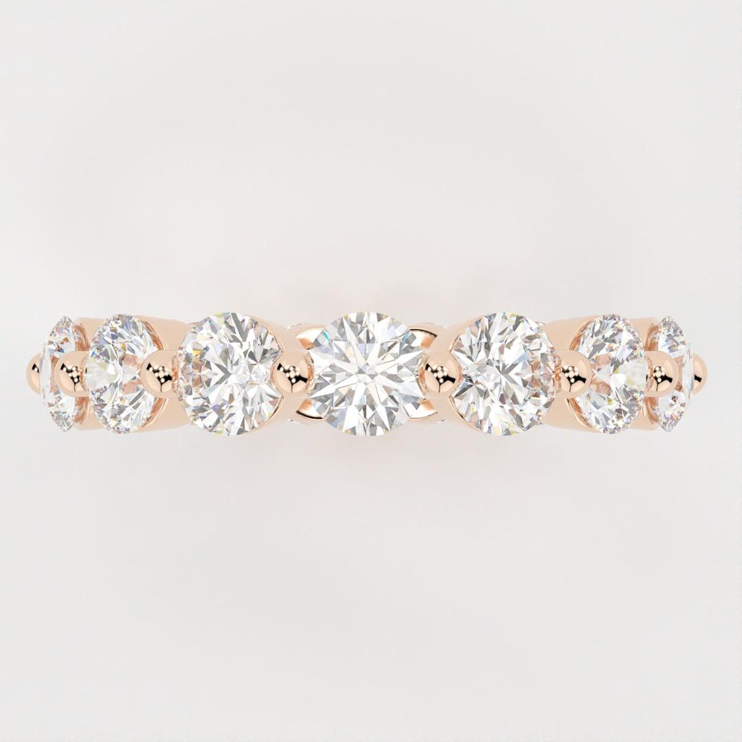 Full Eternity Band with 1.50 TCW Round Cut Moissanite