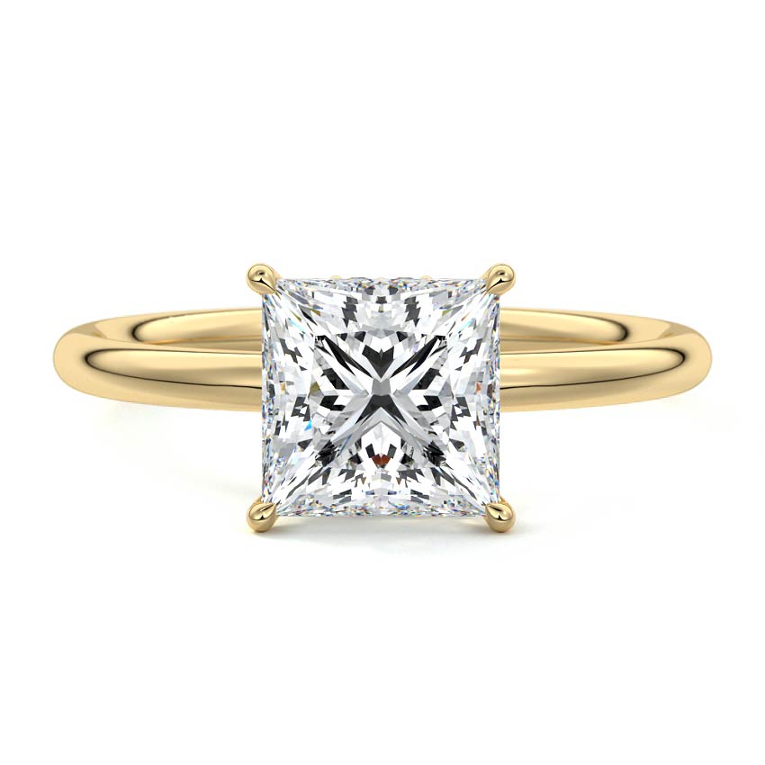 Solitaire Ring with 1.20 CT Princess Moissanite