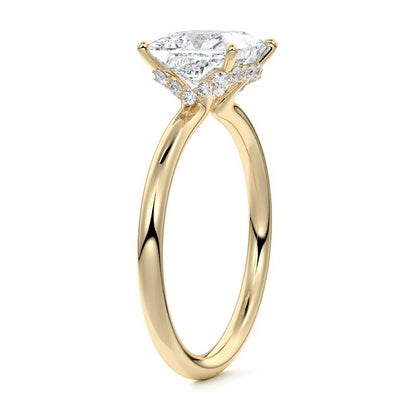 Solitaire Ring with 1.20 CT Princess Moissanite
