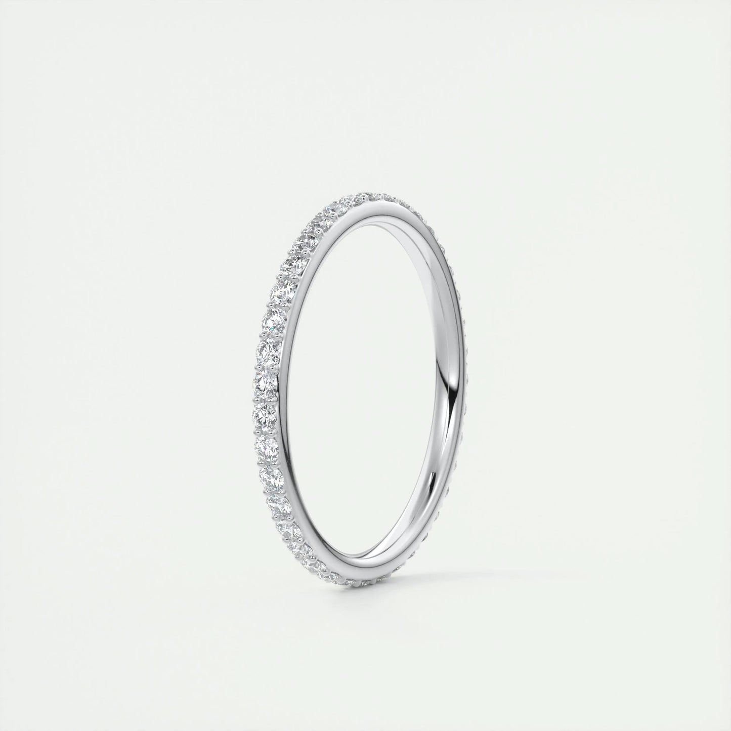 0.37 Round Cut Full Eternity Moissanite Bridal Wedding Band - crownmoissanite