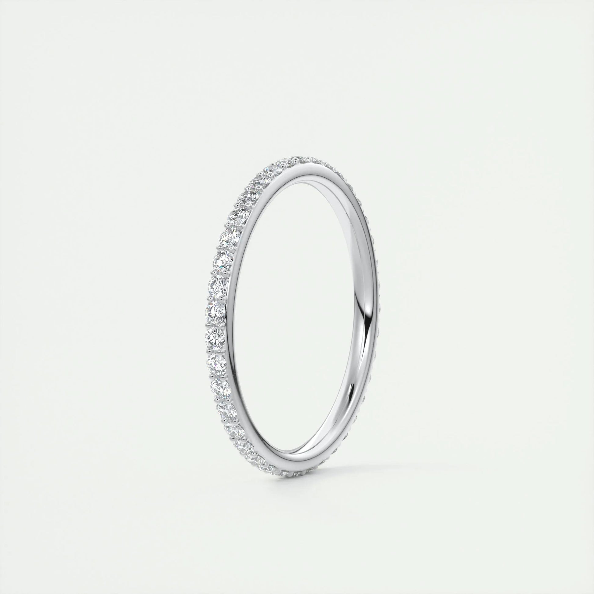0.37 Round Cut Full Eternity Moissanite Bridal Wedding Band - crownmoissanite