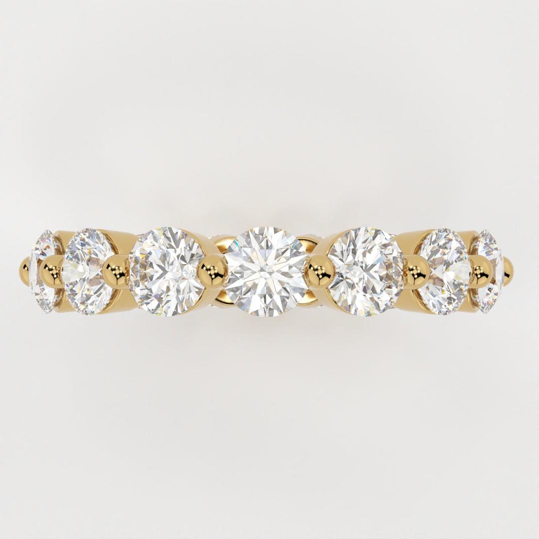 Full Eternity Band with 1.50 TCW Round Cut Moissanite